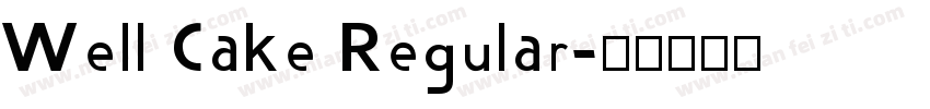 Well Cake Regular字体转换